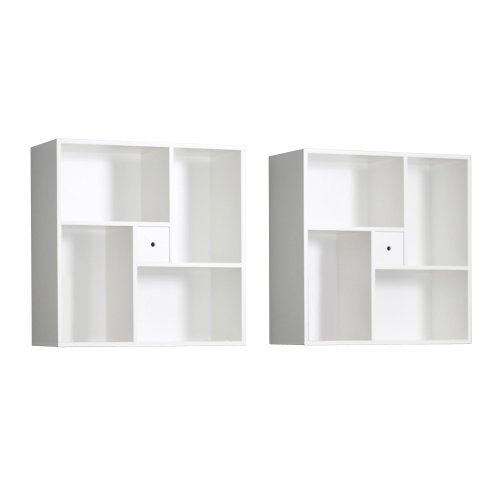 Bookcases - Set of 2-White