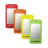 4 Pack of Soft Silicone Gel Skin Cover Cases for LG Vu CU920 (Red / Orange / Yellow / Neon Green)