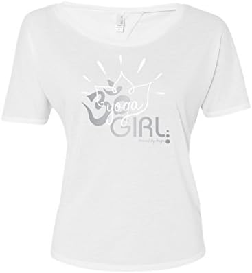 Om Girl Lotus Open Back Yoga Tee - White