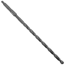 Dormer A345 High-Speed Steel Extra-Long Length Drill Bit, Black Oxide Finish, Morse Taper Shank, Spiral Flute, 118 Degree Point Angle