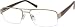 Zenni Optical Eyeglasses 752414 Metal Alloy Half-Rim Frame with Acetate Temples