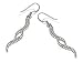 9ct White Gold Crystal Flame Hookwire Drop Earrings