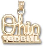 Ohio State Buckeyes Solid 10K Gold ''OHIO TBDBITL'' 1/2'' Pendant