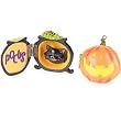 Hocus Pocus Hinged Black Cat and Ghost Halloween Ornaments Set of 2
