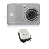 Ex-Pro Bundle: GE C1033 Silver Digital Camera (10.1MP x3 Optical Zoom, 2.4 LCD, 1600 ISO, Smile Blink & Face Detection), with Ex-Pro Clam Case