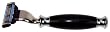 Fantasia 82006 - Cuchilla de afeitar, con cabezal Mach 3, (13 cm), color negro y cromo