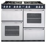 100cm Dual Fuel Range Cooker c/w 8 Burner Gas Hob Silver (100DFSI) from Newworld