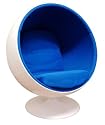 Eero Aarnio Style Ball Chair Blue Fabric
