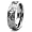 Hammered Finish w/ Bevel Cut Edges Titanium Wedding Band Ring, 8