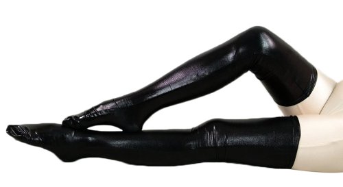 JustinCostume Shiny Metallic Spandex Skintight Stocking for Women