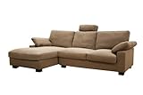 IMAGE OF Baxton Studio Priscilla Tan Twill Fabric Modern Sectional Sofa