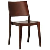 Bazil Beech Wood Dining Room - Kitchen Side Chair, Set of 2 - Mahogany