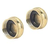 Gilmour #05HC2GT Green Thumb 2PK Brass Hose Cap