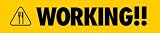 WORKING!! タオル ロゴ柄 YELLOW