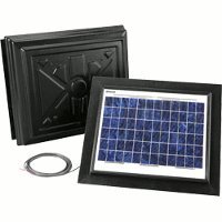 Broan 355RSOBK Remote Mount Solar Powered Attic Ventilator, Black