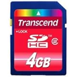 Transcend 4 GB SDHC Class 2 Flash Memory Card TS4GSDHC2 (Red)