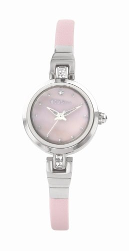BCBGirls Women's Crystal Accented Make Me Blush Collection Pink & Silver Watch #GL2083