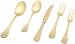 Herdmar "Rocco" 18/10 Stainless Steel 5-Piece Placesetting, with Full Gold Matte Finish