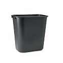 Wastebasket, 7 Gallon, Seamless Construction, 15"x14-1/2"x10-1/4", Black RUB29561