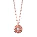 14k Rose Gold Diamond Sequin Pendant (.03 cttw, J Color, I2 Clarity), 16
