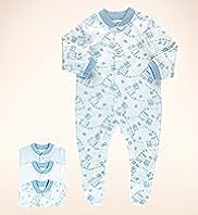 3 Pack - Pure Cotton Truck Sleepsuits