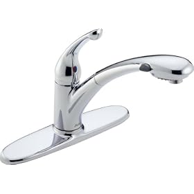 Delta Signature 470-DST Single Handle Pull-Out Kitchen Faucet, Chrome