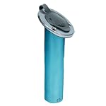 AFI 40019 Flush Mount Fishing Rod Holder with Flip up Cap (Stainless Steel, 60-Degree Tube)