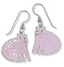 Clearly Charming Keshire Cat Lavender Earrings by Laurel Burch
