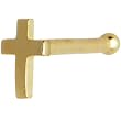 Solid 14KT Yellow Gold Cross Nose Bone