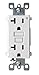 Leviton 7899-W 20 Amp 125 Volt, SmartlockPro GFCI, with Indicator Light, Nylon Wallplate and Screws Included, White