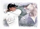Annika Sorenstam Autographed/Hand Signed Impressions Photo-to-Art Stretcher Board- UDA Hologram