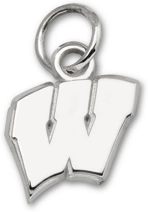 University of Wisconsin Motion W Pendant 3/8 Inch - Sterling Silver