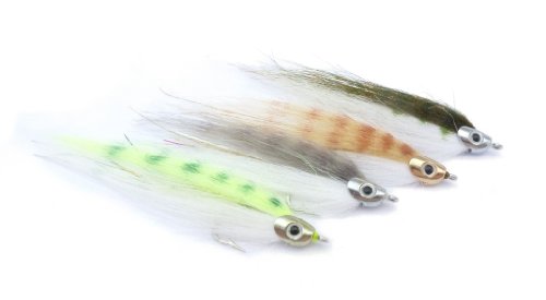 Fish Skull Crafty Deceiver Fly - 2 Pack, White/Tan 