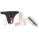 Doc Johnson Vac-U-Lock Vibro Ultra Harness 2 and Plug with 6" Realistic Dong Multi-Speed Adult Sex Toy Kit