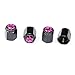 Cutequeen paw print Black Tire Air Valve Caps Fit All Schrader valve(Pack of 4)