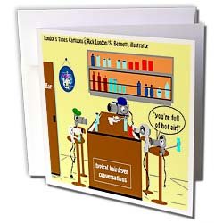 Buy Londons Times Funny Music Cartoons - Typical Hair Dryer Conversations - Greeting Cards-12 Greeting... by 3DRose