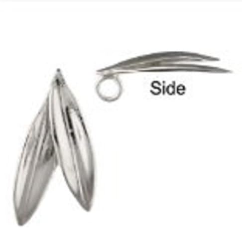 Sterling Silver Pendant - Olive Leaf Pair (20mm)