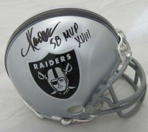 Marcus Allen Autographed/Hand signed Oakland Raiders Mini Helmet with SB XVIII MVP Inscription