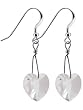Sterling Silver Clear Heart Shape Crystal Earrings Made with Swarovski Elements