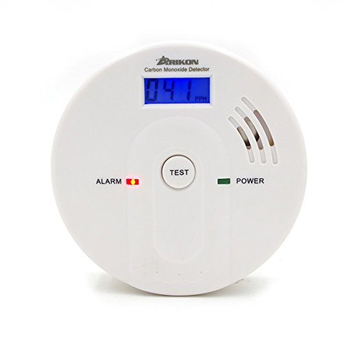 ARIKON Carbon Monoxide Detector with LCD,Battery Powered Home Garden ...