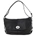 Coach Black Pebbled Leather Shoulder Duffle Handbag
