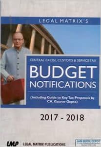 Budget 2017-18- Notifications