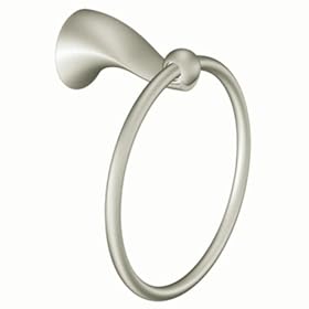  Moen DN8586BN Cabrina Towel Ring, Brushed Nickel