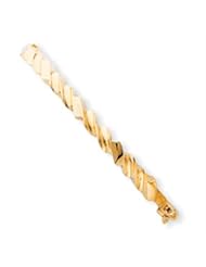 14k Gold 5.3mm Fancy Casted Hinged Bangle Bracelet