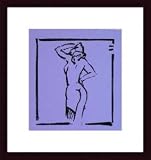 HOT STUFF – LIGHT VIOLET – HAND SIGNED OPEN SERIGRAPH BY ALFRED GOCKEL 13.00X14.25 FRAMED WITH BLACK WOOD FRAME
