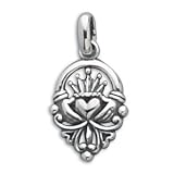Oxidized Claddagh Pendant