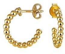 Esprit Damen-Steckcreole pellet gold 925 Sterlingsilber vergoldet ESER91272B000 Preisvergleich