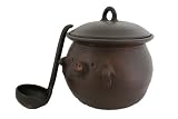 Pomaireware Clay Pig Faced Pot with Ladle