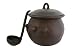 Pomaireware Clay Pig Faced Pot with Ladle