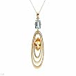 Necklace With 4.65ctw Precious Stones - Genuine Citrine and Topaz Beautifully Crafted in 14K Yellow Gold. Total item weight 8.1g Length 18in